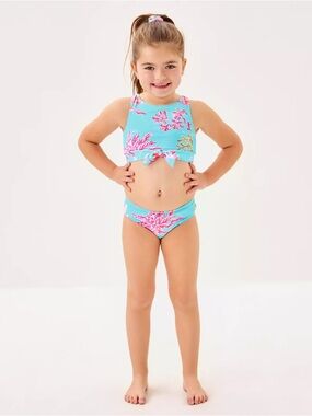 Lilly Pulitzer UPF 50+ Girls Tacoma Tankini Swim Set  SZ 4